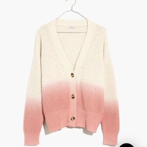 Madewell Dip-Dye Courtland Oversized Cotton Cardigan Item AI214 Women's Size XS
